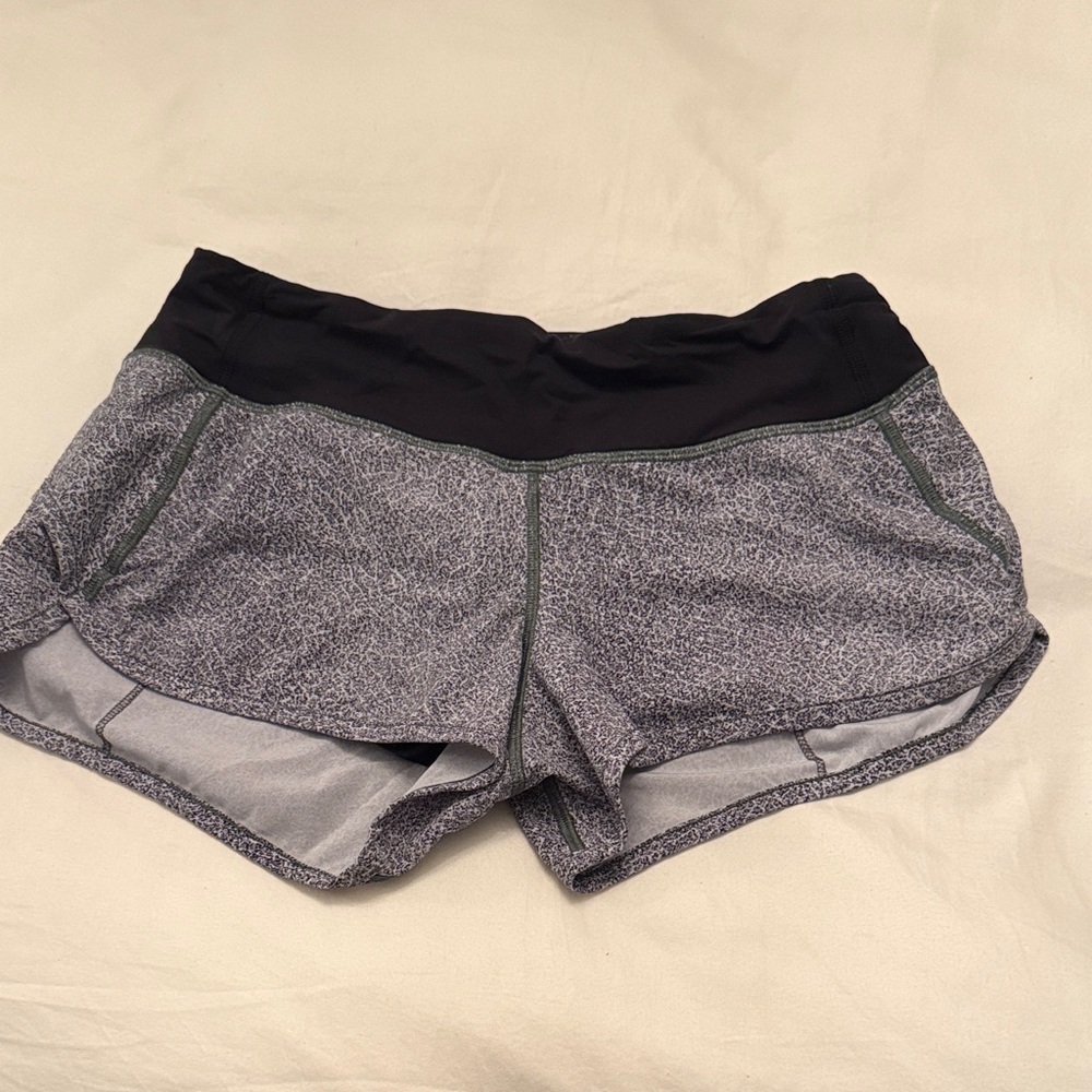Lululemon Athletica Black and Gray Athletic Shorts